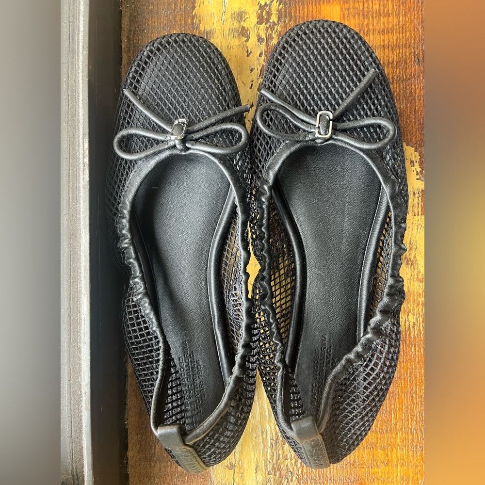 Marc Jacobs Black Woven Flats